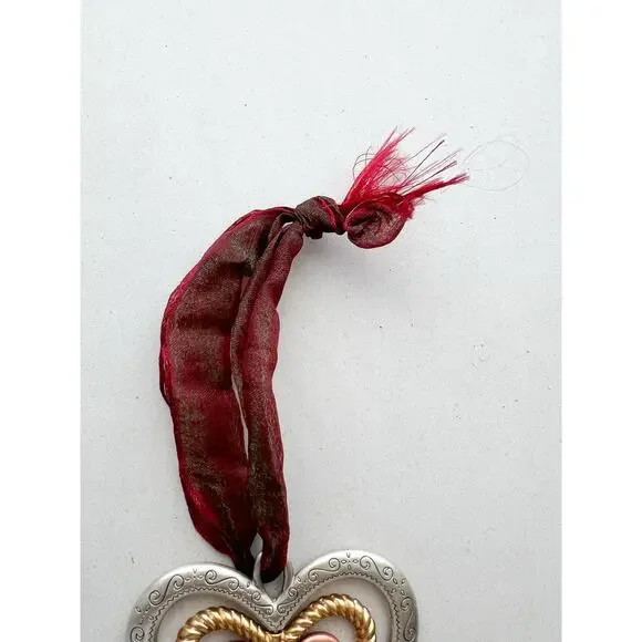 Vintage Brighton 1999 Ornament Spinning Heart Gold Silver - Picture 4 of 6